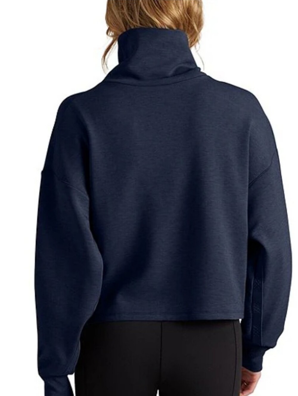 Rhone Dreamglow Mock Neck Long Sleeve Pullover Navy Blue Size Medium - Picture 2 of 9